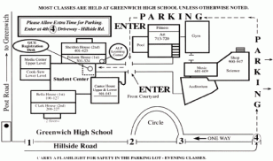 Map of Greenwich High School "Locations." Locations. Greenwich Adult & Continuing Education, n.d. Web. 13 Oct. 2016.